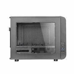 Thermaltake Core V21 MicroATX Mini-Tower Computer Case - Black -Intel core Shop 443410 587063 04 front zoom