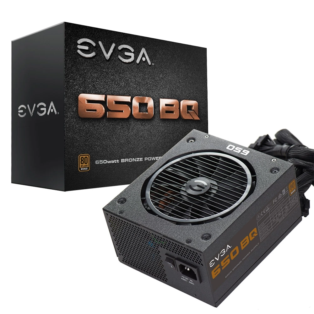 EVGA 650BQ 650 Watt 80 Plus Bronze ATX Semi-Modular Power Supply 1 EVGA 650BQ 650 Watt 80 Plus Bronze ATX Semi-Modular Power Supply