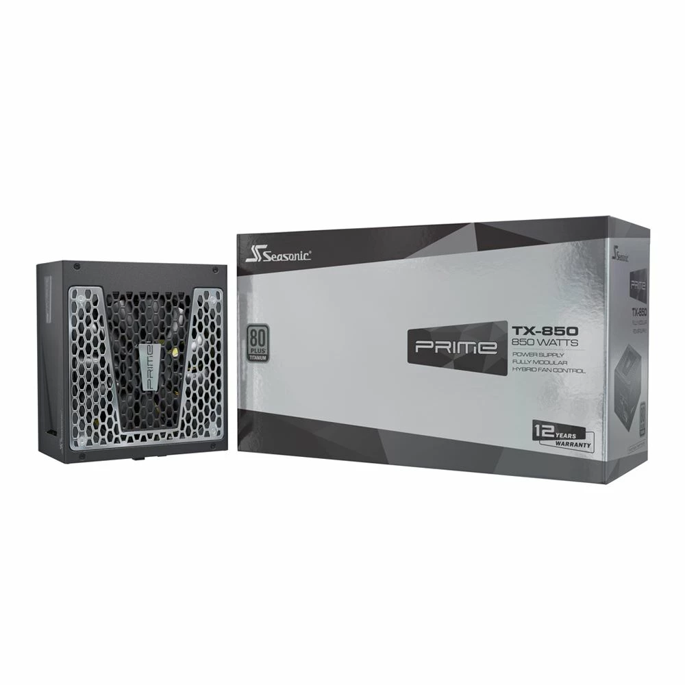 Seasonic USA PRIME TX-850, 850W 80+ Titanium, Full Modular, Fan Control In Fanless, Silent, And Cooling Mode, 12 Year Warranty, Perfect Power Supply For Gaming And High-Performance Systems, SSR-850TR. 1 Seasonic USA PRIME TX-850, 850W 80+ Titanium, Full Modular, Fan Control In Fanless, Silent, And Cooling Mode, 12 Year Warranty, Perfect Power Supply For Gaming And High-Performance Systems, SSR-850TR.