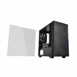 Thermaltake Versa H18 Tempered Glass MicroATX Mini-Tower Computer Case - Black 8 Thermaltake Versa H18 Tempered Glass MicroATX Mini-Tower Computer Case - Black -Intel core Shop 504432 725416 03 front zoom