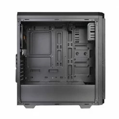 Thermaltake V100 ATX Mid-Tower Computer Case - Black -Intel core Shop 508331 785485 04 front zoom