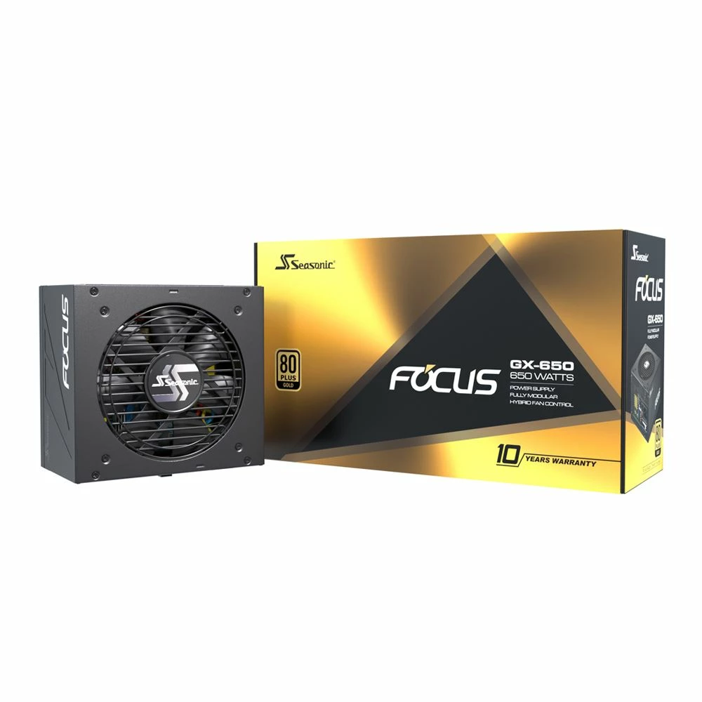 Seasonic USA FOCUS GX-650, 650W 80+ Gold, Full-Modular, Fan Control In Fanless, Silent, And Cooling Mode, 10 Year Warranty, Perfect Power Supply For Gaming And Various Application, SSR-650FX. 1 Seasonic USA FOCUS GX-650, 650W 80+ Gold, Full-Modular, Fan Control In Fanless, Silent, And Cooling Mode, 10 Year Warranty, Perfect Power Supply For Gaming And Various Application, SSR-650FX.