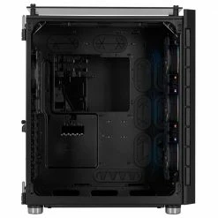 Corsair Crystal Series 680X RGB Tempered Glass ATX Mid-Tower Computer Case - Black -Intel core Shop 602056 880393 03 front zoom