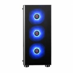 Thermaltake V200 RGB Tempered Glass ATX Mid-Tower Computer Case - Black -Intel core Shop 605853 929893 03 front zoom