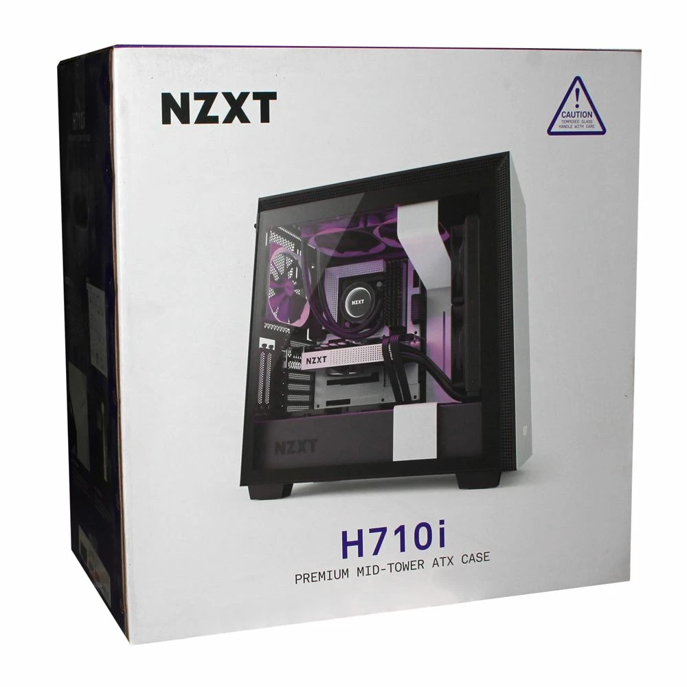 NZXT H710i Tempered Glass ATX Mid Tower Computer Case - White 8 NZXT H710i Tempered Glass ATX Mid Tower Computer Case - White - Image 8