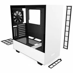 NZXT H510i Tempered Glass ATX Mid-Tower Computer Case - White/Black -Intel core Shop 606974 937235 05 front zoom