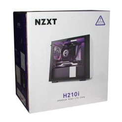 NZXT H210i Tempered Glass Mini-ITX Mini-Tower Computer Case - White/Black -Intel core Shop 606976 937292 07 package zoom