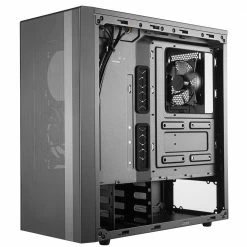Cooler Master NR600 MasterBox Tempered Glass ATX Mid Tower Computer Case - Black -Intel core Shop 606985 937185 05 front zoom