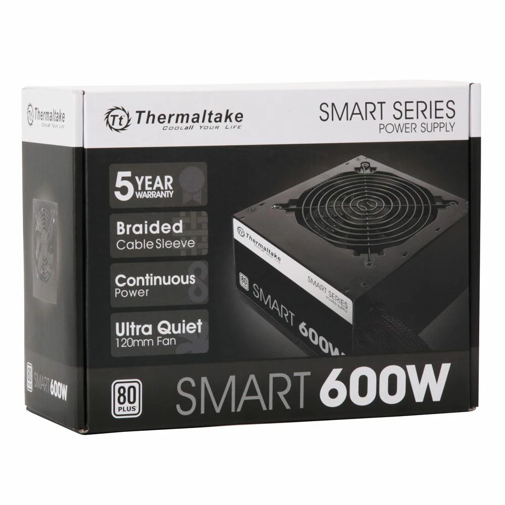 Thermaltake Smart Series 600 Watt 80 Plus ATX Non-Modular Power Supply 3 Thermaltake Smart Series 600 Watt 80 Plus ATX Non-Modular Power Supply - Image 3