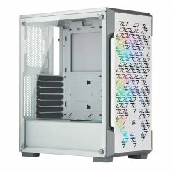 Corsair ICUE 220T Tempered Glass RGB ATX Mid-Tower Computer Case - White