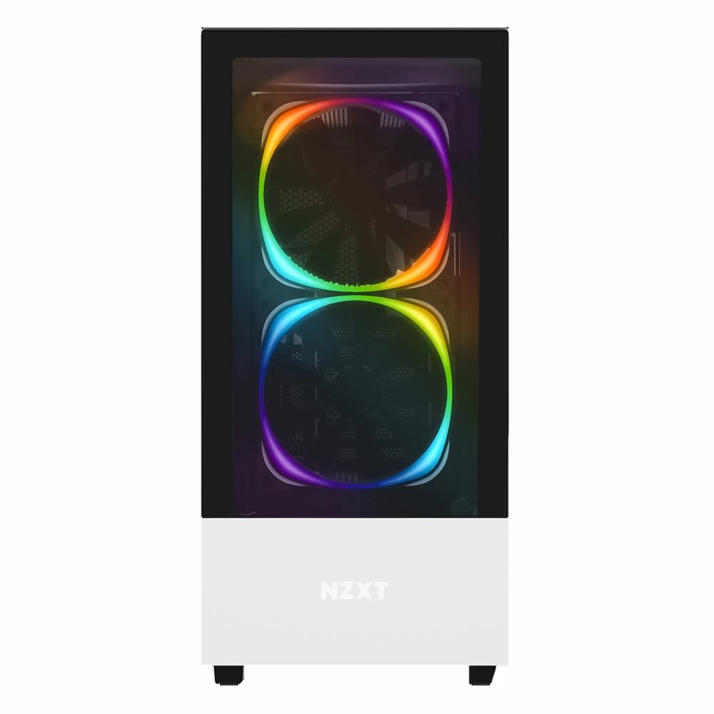 NZXT H510 Elite Dual-Tempered Glass RGB ATX Mid-Tower Computer Case - White 2 NZXT H510 Elite Dual-Tempered Glass RGB ATX Mid-Tower Computer Case - White - Image 2