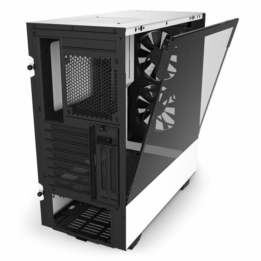 NZXT H510 Elite Dual-Tempered Glass RGB ATX Mid-Tower Computer Case - White 4 NZXT H510 Elite Dual-Tempered Glass RGB ATX Mid-Tower Computer Case - White - Image 4