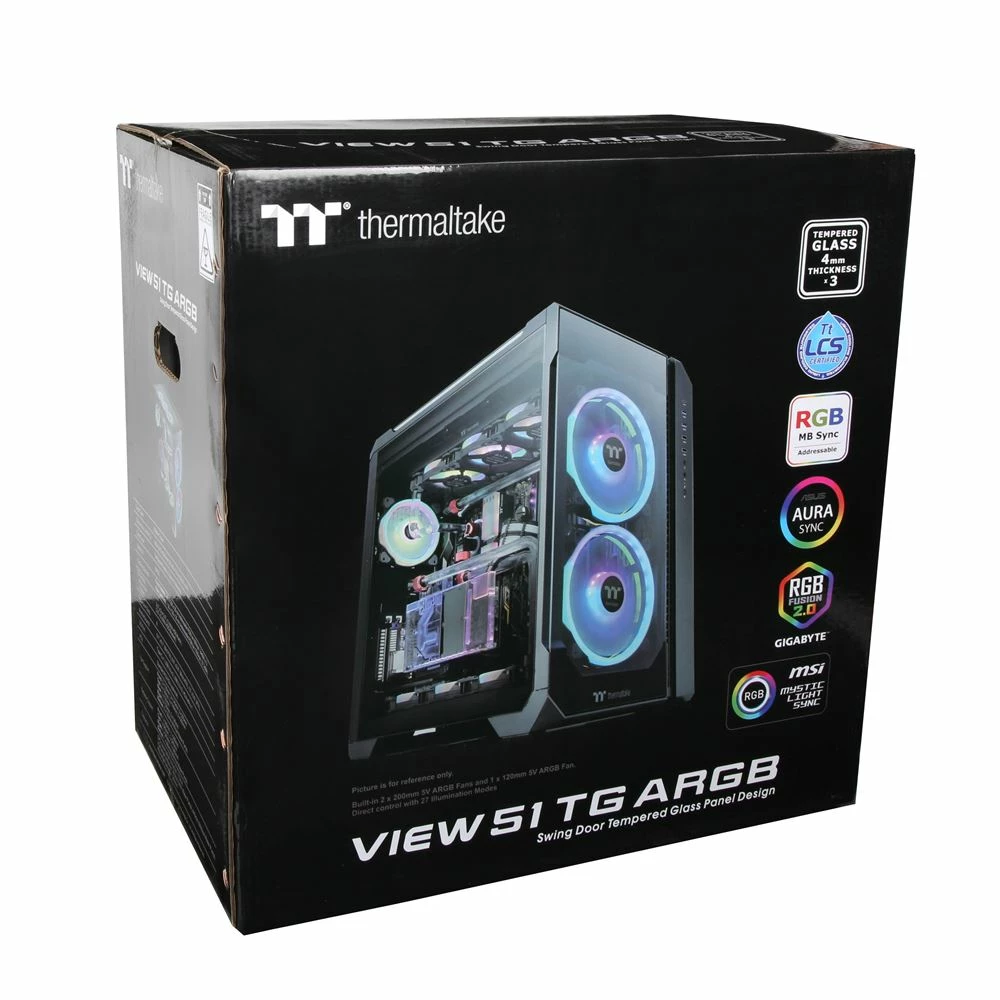 Thermaltake View 51 Tempered Glass EATX Full Tower Computer Case - Black 7 Thermaltake View 51 Tempered Glass EATX Full Tower Computer Case - Black - Image 7