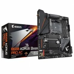 Gigabyte B550 AORUS Pro AC AMD AM4 ATX Motherboard -Intel core Shop 625143 132605 03 front zoom