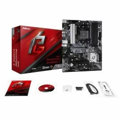 ASRock B550 Phantom Gaming 4 AMD AM4 ATX Motherboard 7 ASRock B550 Phantom Gaming 4 AMD AM4 ATX Motherboard -Intel core Shop 625303 134106 04 front zoom