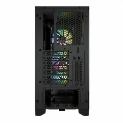 Corsair ICUE 4000X RGB Tempered Glass ATX Mid-Tower Computer Case - Black -Intel core Shop 626304 153593 07 front zoom