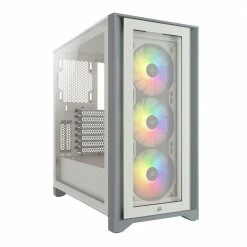 Corsair ICUE 4000X RGB Tempered Glass ATX Mid-Tower Computer Case - White