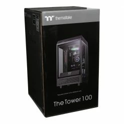 Thermaltake The Tower 100 Mini Tempered Glass Mini-ITX Mini Tower Computer Case - Black -Intel core Shop 633882 236893 05 package zoom