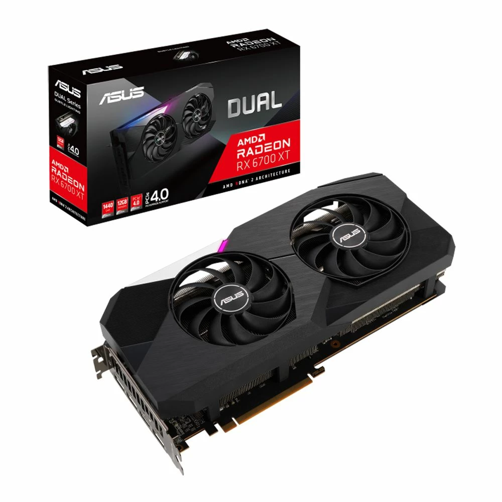 ASUS AMD Radeon RX 6700 XT Dual Dual-Fan 12GB GDDR6 PCIe 4.0 Graphics Card 6 ASUS AMD Radeon RX 6700 XT Dual Dual-Fan 12GB GDDR6 PCIe 4.0 Graphics Card - Image 6