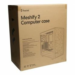 Fractal Design Meshify 2 Black ATX Flexible Light Tinted Tempered Glass Window Mid Tower Computer Case -Intel core Shop 637063 282699 05 package zoom