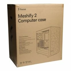 Fractal Design Meshify 2 Clear Tempered Glass ATX Mesh Mid-Tower Computer Case - White -Intel core Shop 637065 282707 05 package zoom