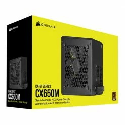 Corsair CX650M 650 Watt 80 Plus Bronze ATX Semi-Modular Power Supply -Intel core Shop 637339 314153 06 package zoom