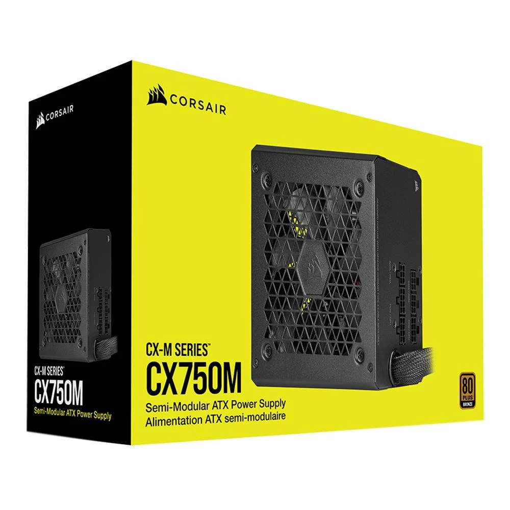 Corsair CX750M 750 Watt 80 Plus Bronze ATX Semi-Modular Power Supply 4 Corsair CX750M 750 Watt 80 Plus Bronze ATX Semi-Modular Power Supply - Image 4