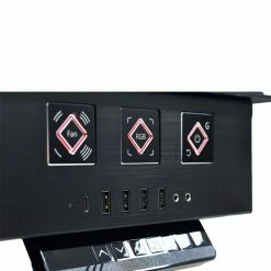 Lian Li DK-05F Dual EATX Tempered Glass RGB Desk - Black -Intel core Shop 638117 281501 05 front zoom