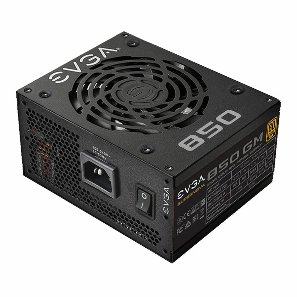 EVGA SuperNOVA 850 GM 850 Watt 80 Plus Gold SFX Fully Modular Power Supply 2 EVGA SuperNOVA 850 GM 850 Watt 80 Plus Gold SFX Fully Modular Power Supply - Image 2