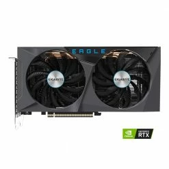 Gigabyte NVIDIA GeForce RTX 3060 Eagle Rev 2 Overclocked Dual-Fan 12GB GDDR6 PCIe 4.0 Graphics Card -Intel core Shop 638653 287698 03 front zoom