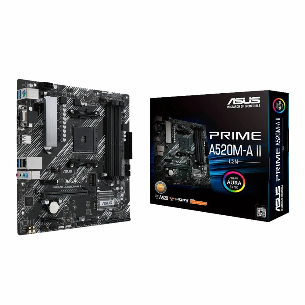 ASUS A520M-A Prime II/CSM AMD AM4 MicroATX Motherboard 4 ASUS A520M-A Prime II/CSM AMD AM4 MicroATX Motherboard - Image 4