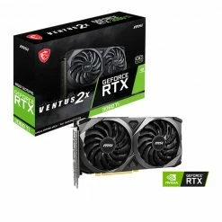 MSI NVIDIA GeForce RTX 3060 Ti VENTUS 2X LHR Overclocked Dual-Fan 8GB GDDR6 PCIe 4.0 Graphics Card -Intel core Shop 639398 297143 05 package zoom
