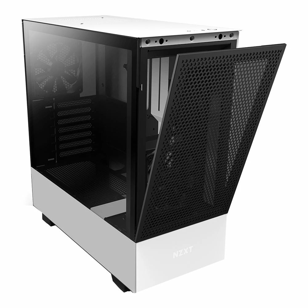 NZXT H510 Flow Tempered Glass ATX Mid-Tower Computer Case - White 3 NZXT H510 Flow Tempered Glass ATX Mid-Tower Computer Case - White - Image 3