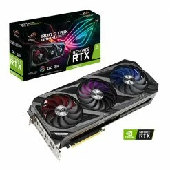 ASUS NVIDIA GeForce RTX 3060 Ti ROG Strix LHR Overclocked Triple-Fan 8GB GDDR6 PCIe 4.0 Graphics Card -Intel core Shop 640595 310193 04 package zoom