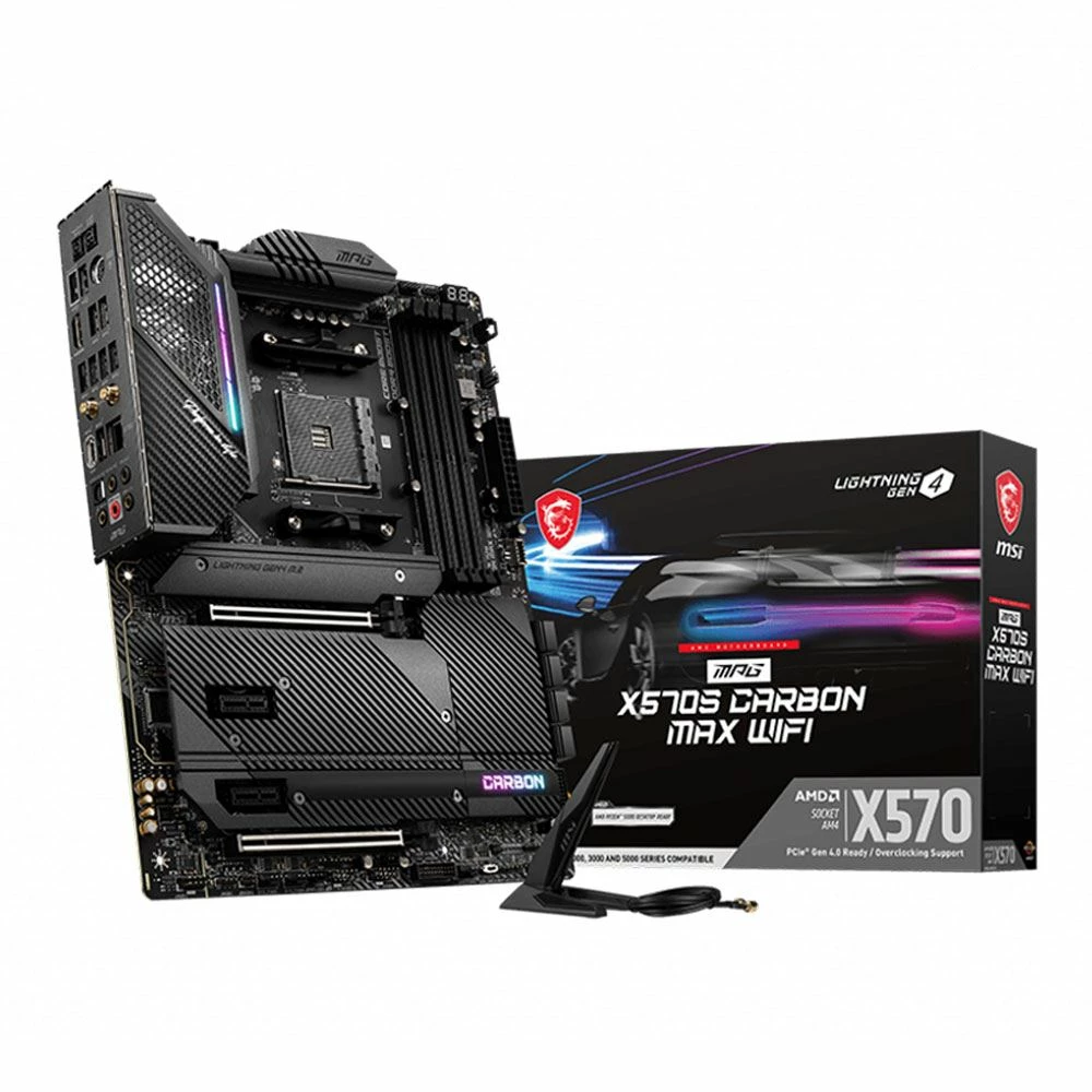 MSI X570S MPG CARBON MAX WiFi AMD AM4 ATX Motherboard 4 MSI X570S MPG CARBON MAX WiFi AMD AM4 ATX Motherboard - Image 4