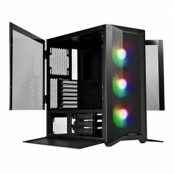 Lian Li Lancool II MESH Type C RGB Tempered Glass ATX Mid-Tower Computer Case - Black -Intel core Shop 642886 329698 05 front zoom