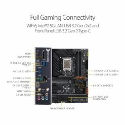 ASUS Z690-PLUS TUF Gaming WiFi DDR4 Intel LGA 1700 ATX Motherboard 6 ASUS Z690-PLUS TUF Gaming WiFi DDR4 Intel LGA 1700 ATX Motherboard -Intel core Shop 643435 336594 03 front zoom