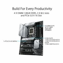 ASUS Z690-P Prime DDR5 Intel LGA 1700 ATX Motherboard -Intel core Shop 643439 336602 03 front zoom