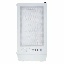 Montech X1 Tempered Glass ATX Mid-Tower Computer Case - White -Intel core Shop 643498 366401 04 front zoom