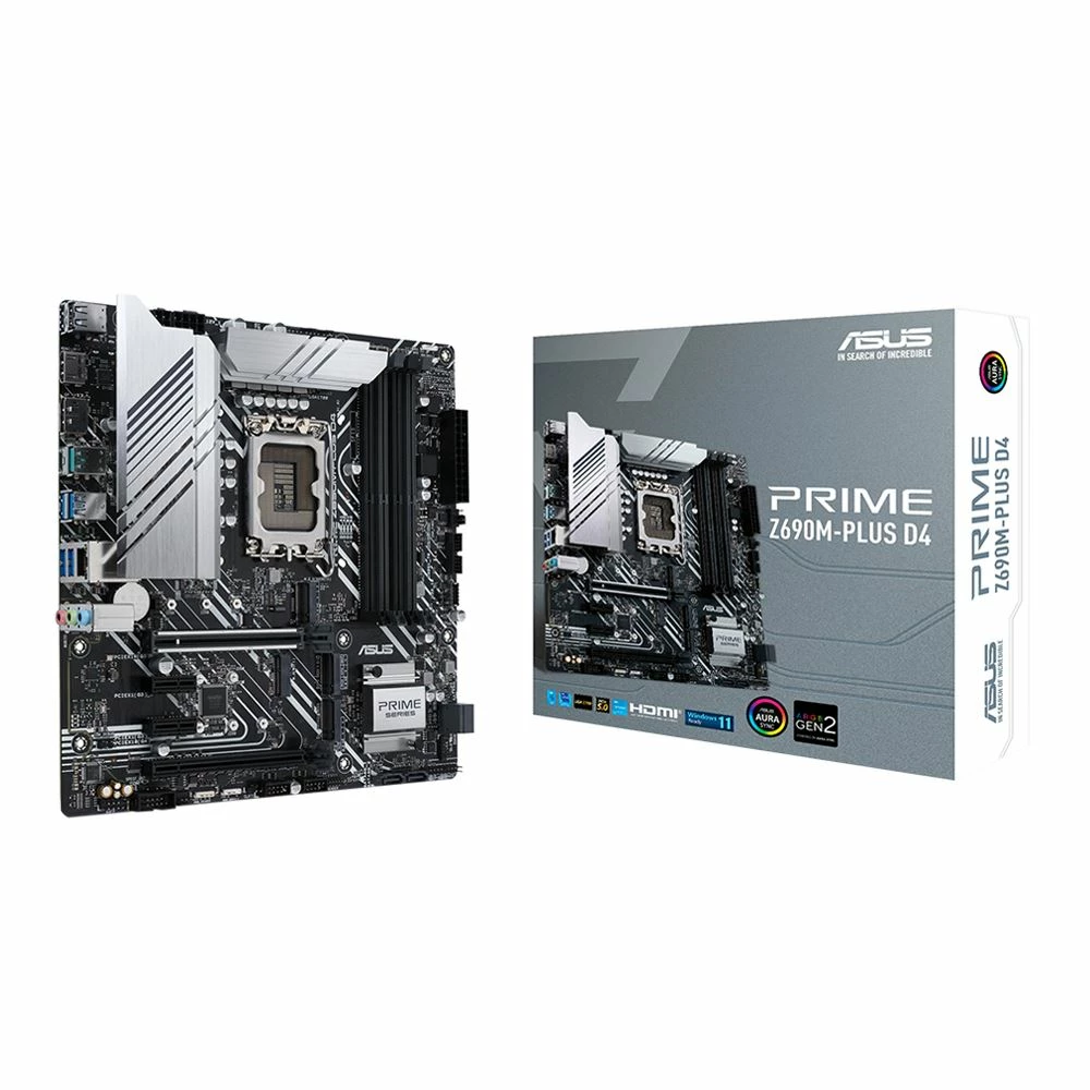ASUS Z690M-PLUS Prime DDR4 Intel LGA 1700 MicroATX Motherboard 4 ASUS Z690M-PLUS Prime DDR4 Intel LGA 1700 MicroATX Motherboard - Image 4