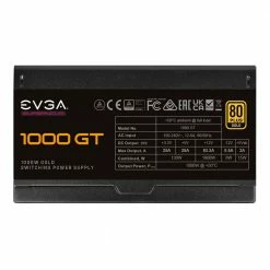 EVGA SuperNOVA 1000 GT 80 Plus Gold 1000W Fully Modular Power Supply Eco Mode With FDB Fan; 10 Year Warranty; Includes Power ON Self Tester; Compact 150mm Size -Intel core Shop 646355 370379 03 front zoom