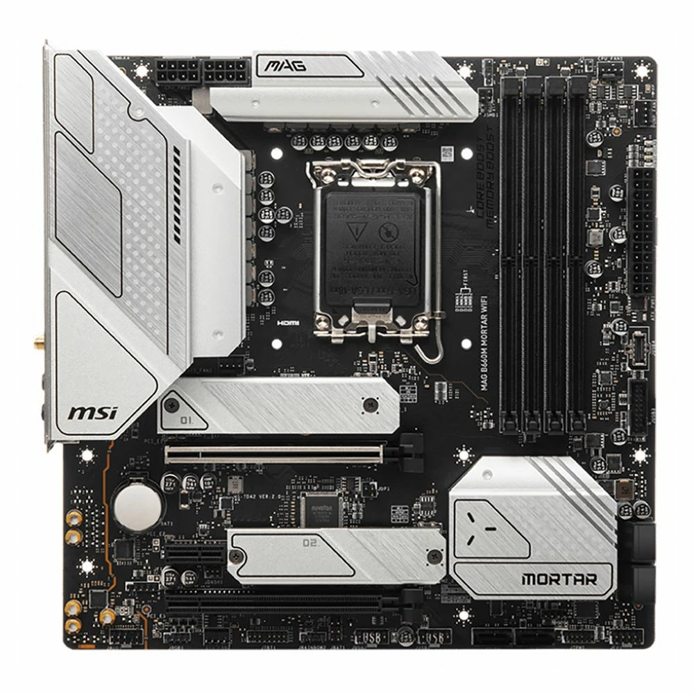 MSI B660M MAG Mortar WiFi D5 Intel LGA 1700 MicroATX Motherboard 1 MSI B660M MAG Mortar WiFi D5 Intel LGA 1700 MicroATX Motherboard