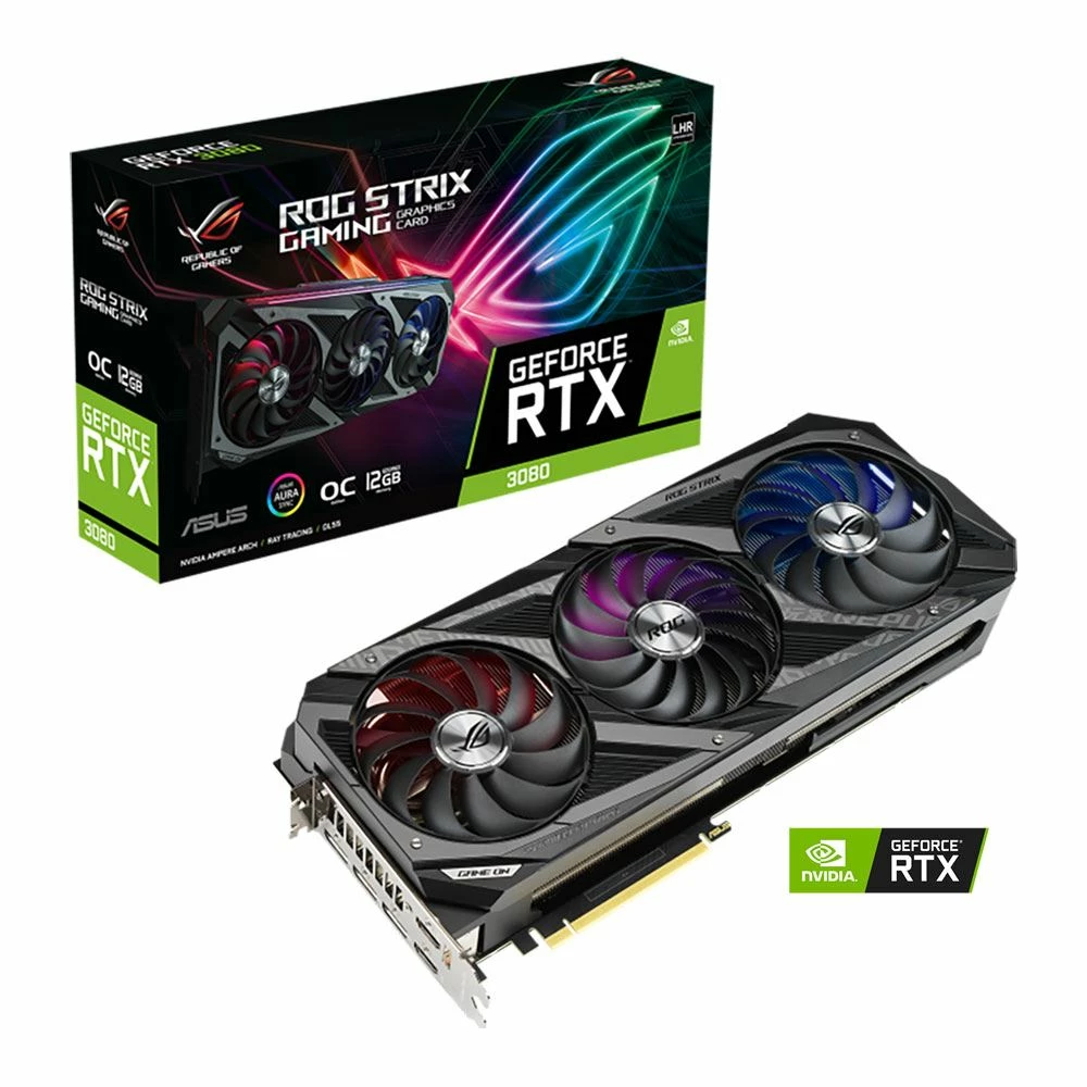 ASUS NVIDIA GeForce RTX 3080 ROG Strix Gaming Overclocked Triple Fan 12GB GDDR6X PCIe 4.0 Graphics Card 5 ASUS NVIDIA GeForce RTX 3080 ROG Strix Gaming Overclocked Triple Fan 12GB GDDR6X PCIe 4.0 Graphics Card - Image 5