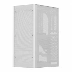 SSUPD Meshlicious Mini-ITX Mini-Tower Computer Case With PCIe 4.0 Riser Card - White -Intel core Shop 646619 371435 03 front zoom