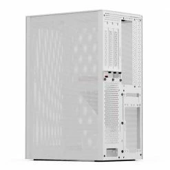 SSUPD Meshlicious Mini-ITX Mini-Tower Computer Case With PCIe 4.0 Riser Card - White -Intel core Shop 646619 371435 06 front zoom