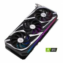ASUS NVIDIA GeForce RTX 3050 ROG Strix Overclocked Triple Fan 8GB GDDR6 PCIe 4.0 Graphics Card -Intel core Shop 646719 373480 03 front zoom