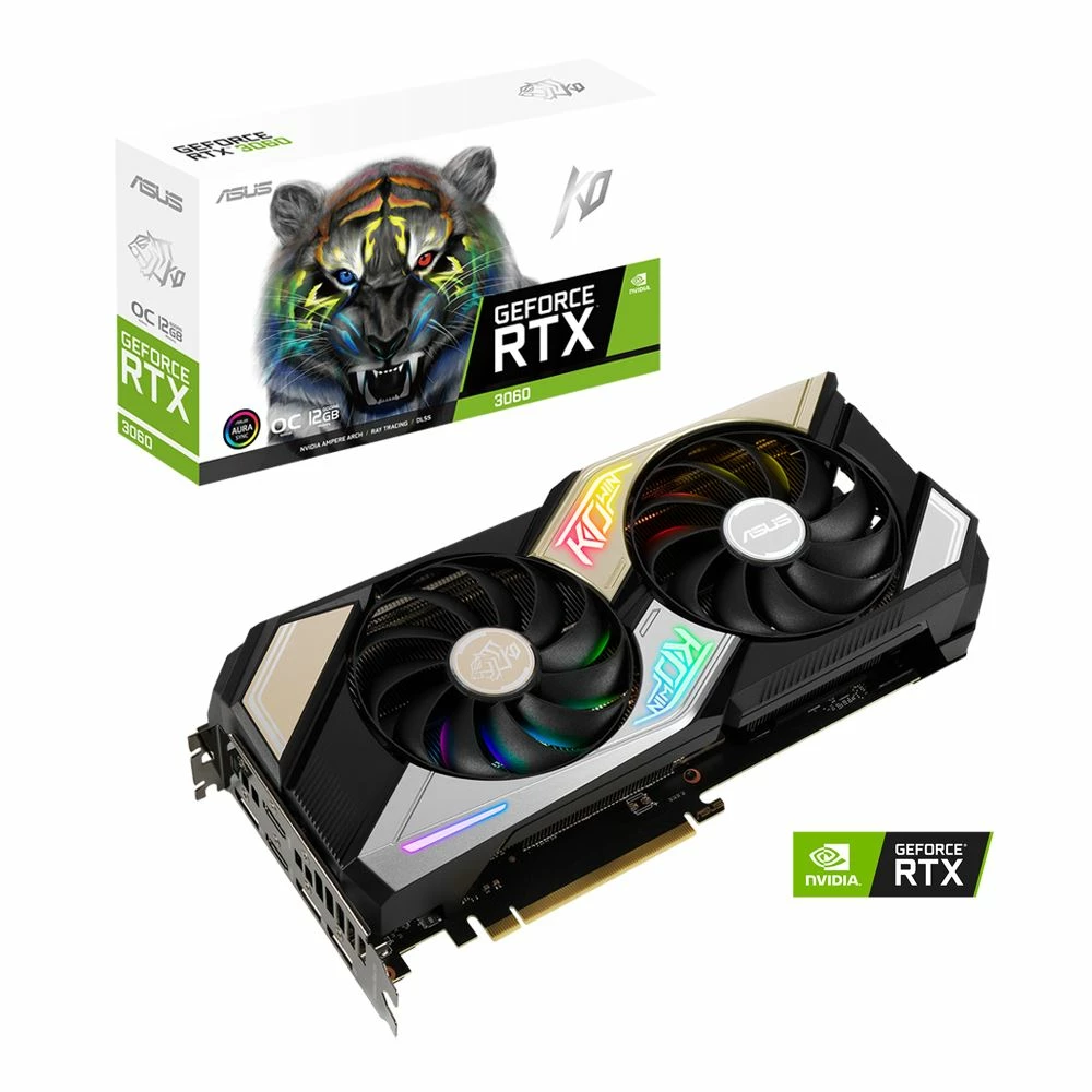 ASUS NVIDIA GeForce RTX 3060 KO V2 Overclocked Dual Fan 12GB GDDR6 PCIe 4.0 Graphics Card 5 ASUS NVIDIA GeForce RTX 3060 KO V2 Overclocked Dual Fan 12GB GDDR6 PCIe 4.0 Graphics Card - Image 5