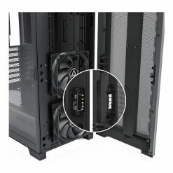 Montech SKY ONE Lite Tempered Glass ATX Mid-Tower Computer Case - Black 10 Montech SKY ONE Lite Tempered Glass ATX Mid-Tower Computer Case - Black -Intel core Shop 648187 390153 05 front zoom