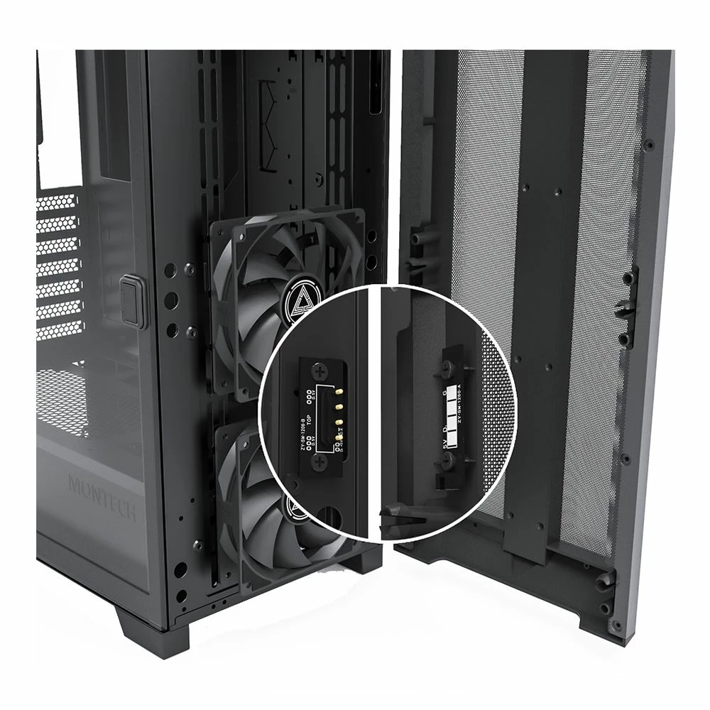 Montech SKY ONE Lite Tempered Glass ATX Mid-Tower Computer Case - Black 5 Montech SKY ONE Lite Tempered Glass ATX Mid-Tower Computer Case - Black - Image 5