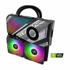 ASUS NVIDIA GeForce RTX 3090 Ti ROG Strix LC Overclocked Liquid Cooled 24GB GDDR6X PCIe 4.0 Graphics Card -Intel core Shop 648269 389213 05 front zoom